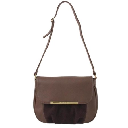 Bag Messenger claim. Kozha, valve department, brown color 27x11x20cm