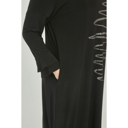 Female dress, size 60, black color-5