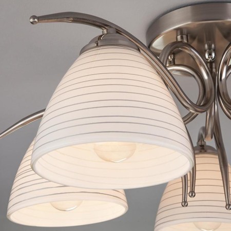 MEGAN chandelier, 5x60W E27, Nickel color-3