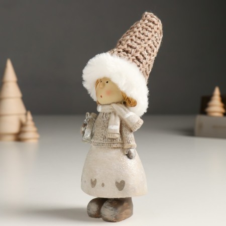Souvenir Polystone "Baby/Baby in a knitted outfit, with a gift" MIX 4x5x16 cm-4
