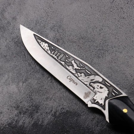 Hunting knife "Sarych" steel - 50x14, handle - wood, 25 cm-2