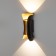Decorative lighting LED 10W 3500K Black/Gold IP54 for interior, buildings facades