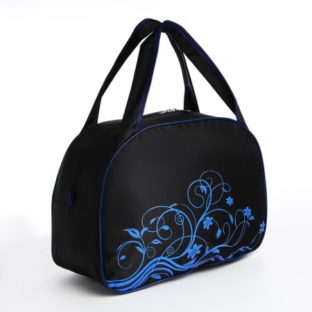 Sports bag with lightning, black/blue color
