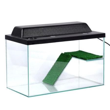 Terrarium for turtles 37 liters, with a lid, shelf and ladder, 50 x 25 x 30 cm