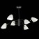 Ceiling EVOLUCE lamp. Sle103602-06. Satta. 6x40 watts, E14, 89x89x53.5 cm, black color, gold