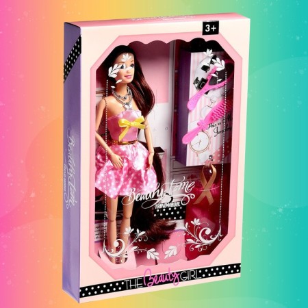 Line-modeling doll “Leila” with a set of dresses and accessories, mix-7