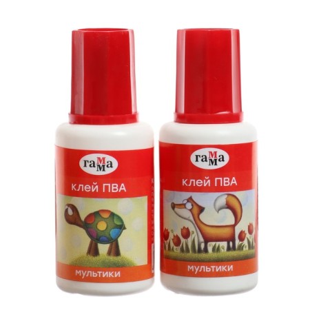 Glue PVA Gamma "Cartoons", 20 g, with a brush-5