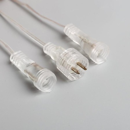 Garland "icicles" 2.5 × 0.3 m, IP65, transparent thread, 192 LED, glow of multi with a drain effect, 12 V-6