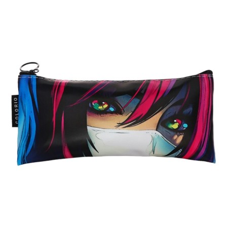 Penal soft 1 department, 90x200, flat, artificial leather, universal, purple, color "Anime Eyes"-1