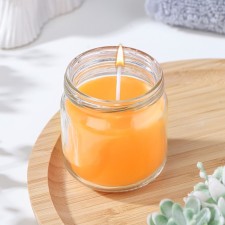 Aromatic candle in the jar 