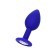 Anal plug with the Todo by Toyfa brilliant rhinestone, silicone, blue, 7 cm, d = 2.8 cm