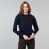 Female sweatshirt, dark blue color, size 44 (m)