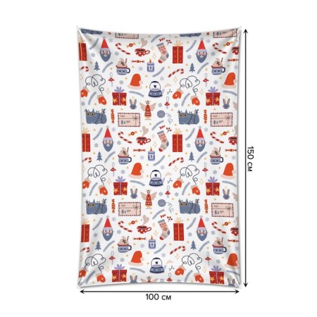 Decorative panel with photo printing "Festive cat", vertical, size 100x150 cm-1