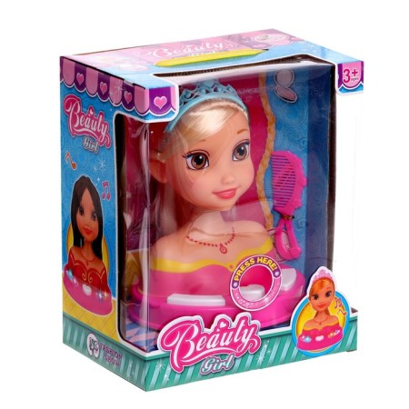 Doll-maneken to create hairstyles "Little Princess" Light, sound-3