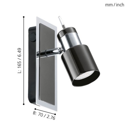 Davida lamp 1x5W GU10, black 16.5x10 cm-2