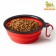 Silicone, folding bowl, 350 ml, 11 cm, red