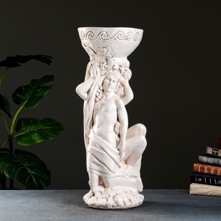 Figure with Kashpo "Adam and Eva", aged, 1.7 l/25x26x65cm
