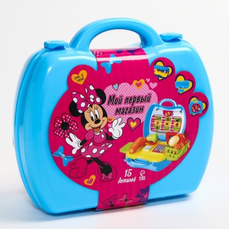 Cash desk in the suitcase "My first store", Minnie Mouse-2
