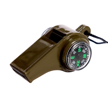 Survival set, whistle and compass