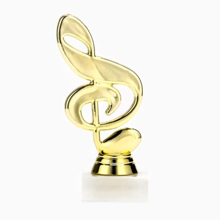 The Cup "Violin key", award figure, a stone stand white, 14.5 x 5 x 5 cm.-4