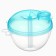 Container for baby food, 3 sections, type 3, 180ml., Blue color