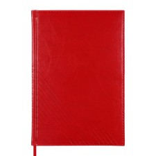 Diary of Leduced A5, 160 sheets of Escalada, solid cover of artificial leather, pancake embossing, lies, block 70g/m2, red