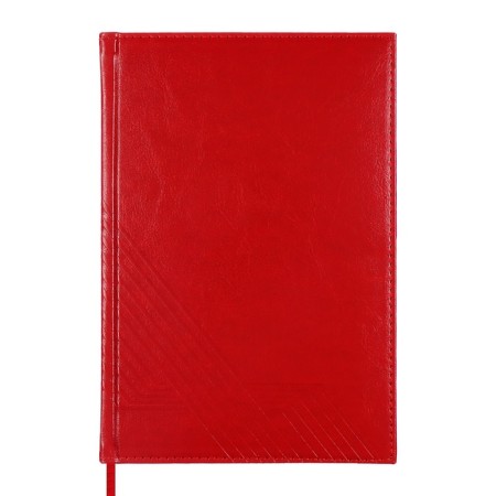 Diary of Leduced A5, 160 sheets of Escalada, solid cover of artificial leather, pancake embossing, lies, block 70g/m2, red