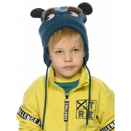 Hat for boys, size 50-51, blue color