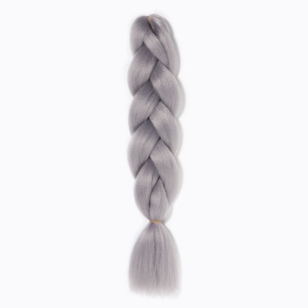 Zumba Kanecalon is monophonic, corrugated, 60 cm, 100 g, gray color (#ay40)-4