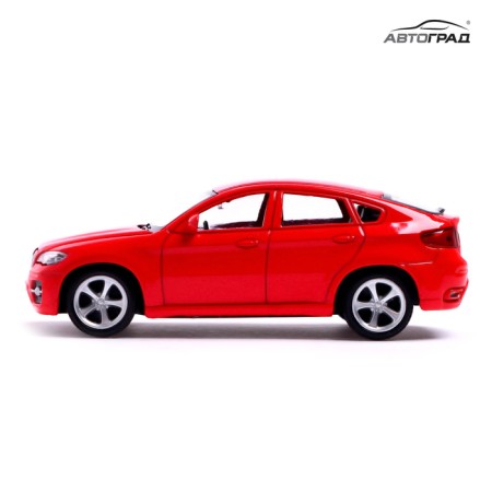 Metal machine BMW X6, 1:43, red color-4