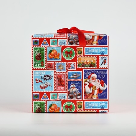 Folding box "New Year's Post 2025", 18 x 18 x 18 cm, New Year-3