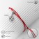 Bracelet-reinforcing "red thread" for luck, clover contour, silver color, 23 cm