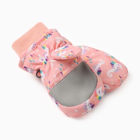 Winter mittens Minaku, peach color, 15cm-3