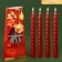 New Year's candles twisted "Happiness in the New Year", without aroma, set 4 pcs, height 15 cm
