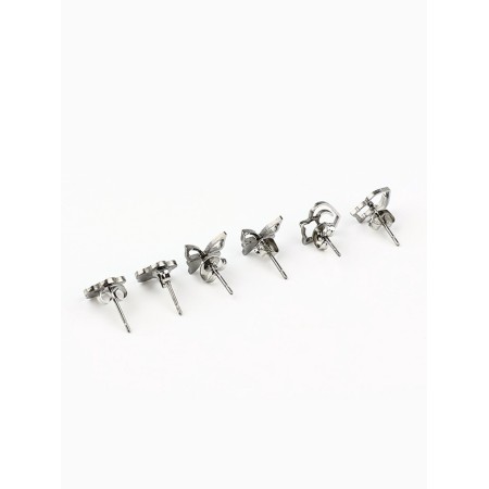 Carnation earrings 3 pairs "You are magic", 0.95 cm-2