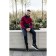 Sports costume men's ISee, size 46, dark blue color, burgundy