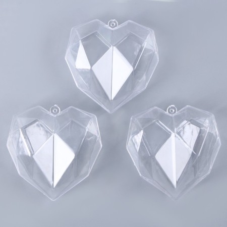 The basis for creativity and decoration "Heart", set of 3 pcs., Size 1 pc. - 8 × 8 × 5 cm-3
