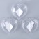 The basis for creativity and decoration "Heart", set of 3 pcs., Size 1 pc. - 8 × 8 × 5 cm