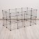 Coaters 24 sections, metal, black, 210 x 210 x 35 cm, (35 x 35 cm link)