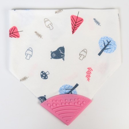 Bandana Bibslate Bibslate/Snoby for feeding, waterproof with a teetker on a button, pink color, mix-8