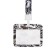 Badge horizontal, external 100 x 80mm, internal 52 x 82mm, tape 42 cm, graffiti