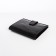 Male purse on the button, 3 in 1, for autocrains, for passport, for bills, black color