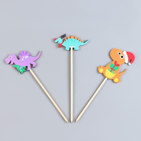 Wooden decor on the stick "Dragon" 20 × 6 × 0.4 cm, mix-2