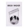 Busmail for art brushes, metal, with a holder, height 4.9 cm