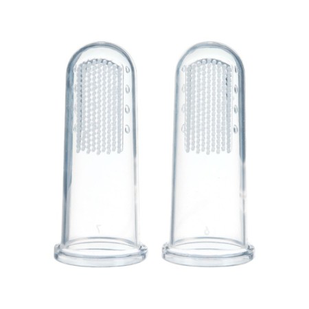 Children's toothbrush 2 pcs per finger, in a transparent container, silicone-2