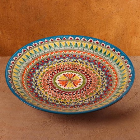 Largan Rishtan ceramics "Patterns", 42 cm, multi -colored