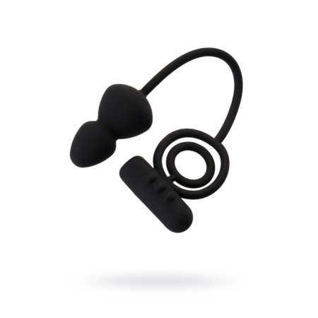 Anal plug with additional stimulation Erotist, silicone, black color