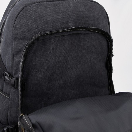 Tourist backpack, 60 l, lightning department, external pocket, black color-4