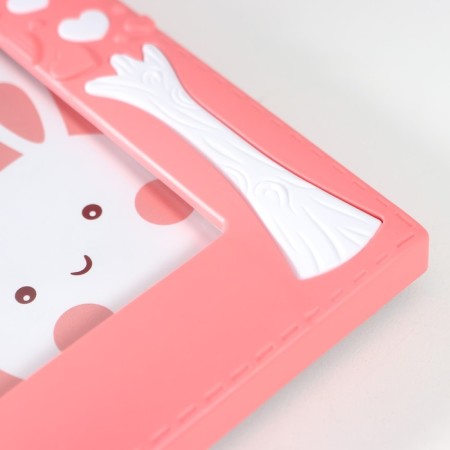 Photo frame plastic 12x17 cm "Bunny with heart tree" Pink 24x18.5 cm-3