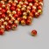 Decor for creativity Plastic "Ball with faces. Golden red" set 30 grams d = 0.6 cm